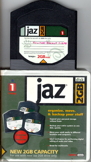 2 GB Jaz Disk, Front