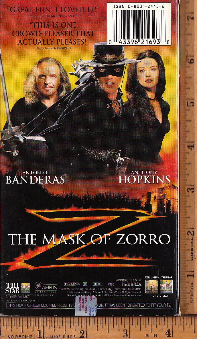 The Mask of Zorro, Back